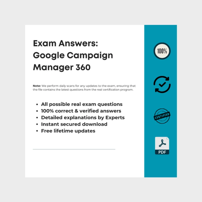 Google Campaign Manager 360 Certification Answers